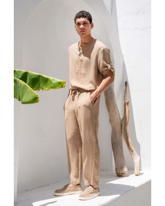Παντελόνι Vittorio Toscani ταμπά OVERSHIRT