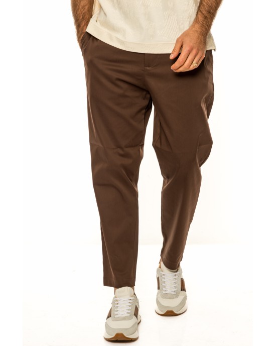Παντελόνι Vittorio Saletto καφέ OVERSHIRT Παντελόνι Vittorio Saletto καφέ OVERSHIRT