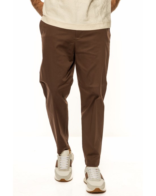 Παντελόνι Vittorio Saletto καφέ OVERSHIRT Παντελόνι Vittorio Saletto καφέ OVERSHIRT