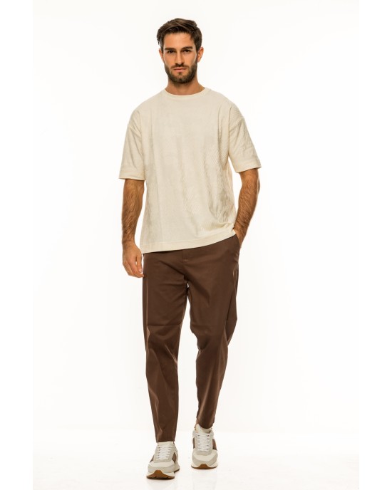 Παντελόνι Vittorio Saletto καφέ OVERSHIRT Παντελόνι Vittorio Saletto καφέ OVERSHIRT
