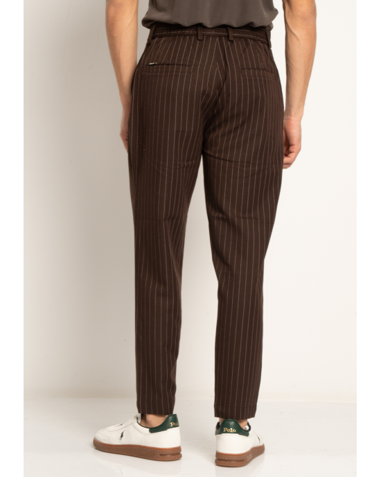 Παντελόνι Vittorio Ferano καφέ CASUAL