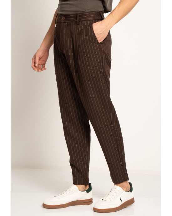 Παντελόνι Vittorio Ferano καφέ CASUAL
