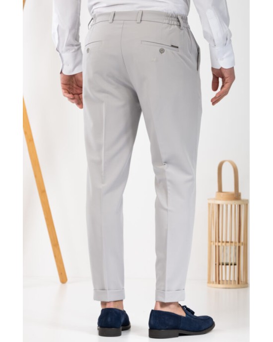 Παντελόνι Vittorio Diverso γκρι ΥΦΑΣΜΑΤΙΝΑ