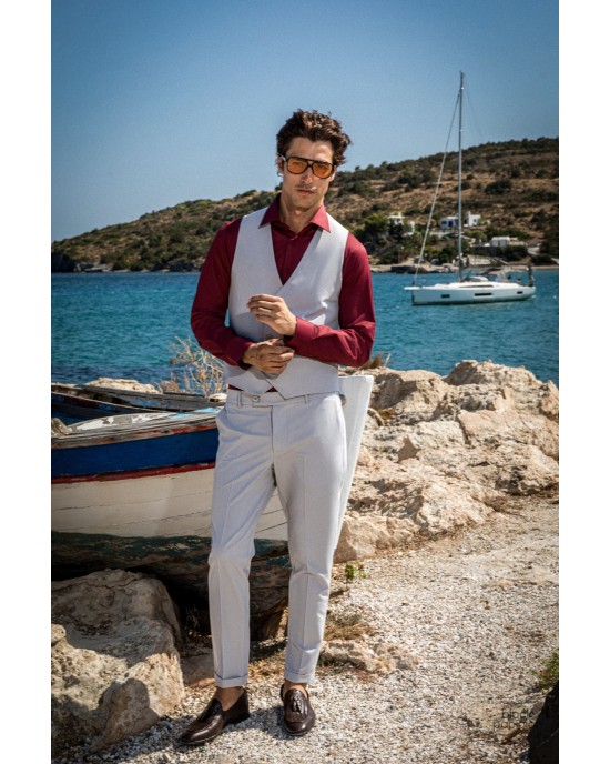 Παντελόνι Montavero γκρι ΥΦΑΣΜΑΤΙΝΑ