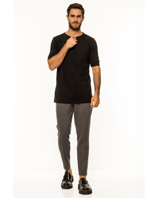 Παντελόνι Vittorio Diverso γκρι ΥΦΑΣΜΑΤΙΝΑ