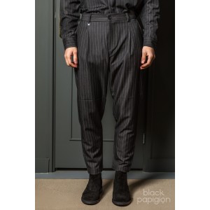 Παντελόνι Vittorio Ferano γκρι σκούρο με άσπρη ρίγα