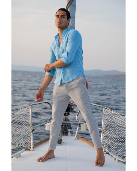 Παντελόνι Vittorio Summer μπλε