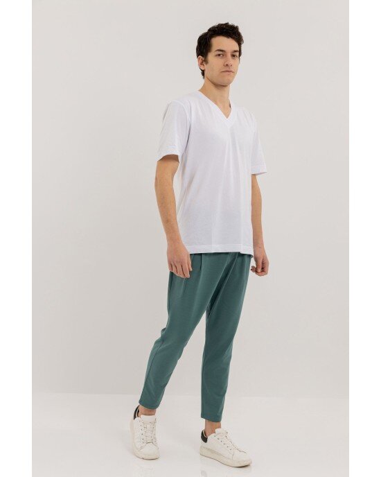 Παντελόνι Vittorio Salerno Πράσινο ΥΦΑΣΜΑΤΙΝΑ