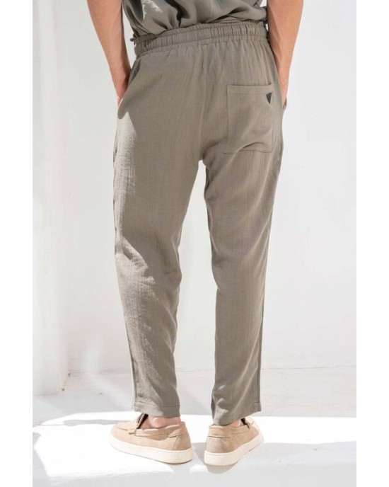 Παντελόνι Vittorio Toscani χακί OVERSHIRT