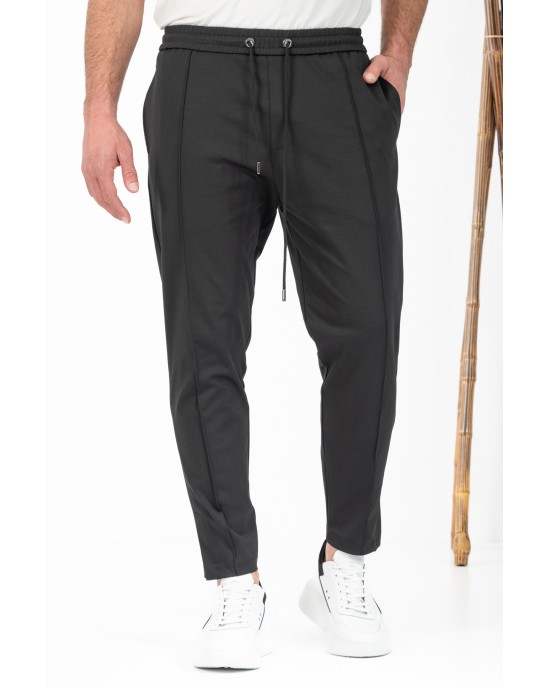 Παντελόνι Vittorio Pressio μαύρο CASUAL