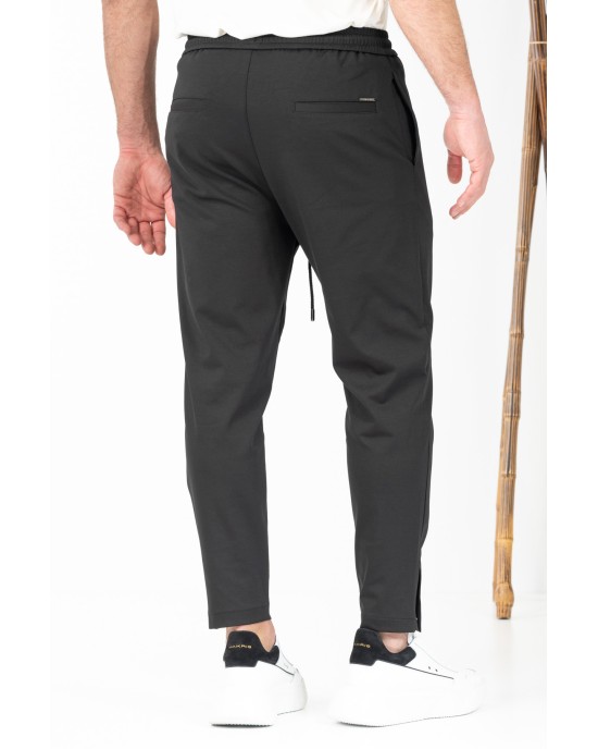 Παντελόνι Vittorio Pressio μαύρο CASUAL