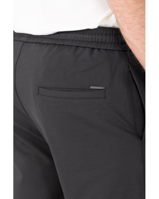 Παντελόνι Vittorio Pressio μαύρο CASUAL