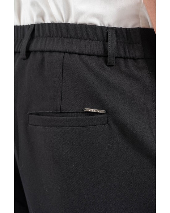 Παντελόνι Vittorio Morrone μαύρο CASUAL