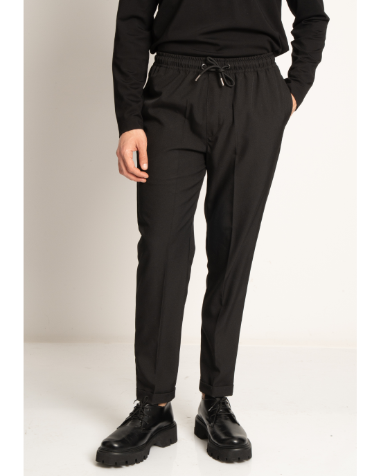 Παντελόνι Vittorio Verrato μαύρο CASUAL