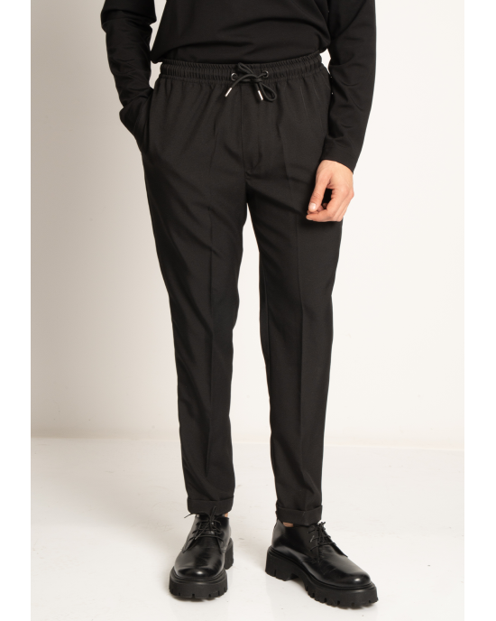 Παντελόνι Vittorio Verrato μαύρο CASUAL