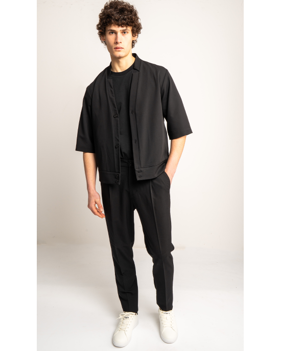 Παντελόνι Vittorio Benito μαύρο CASUAL