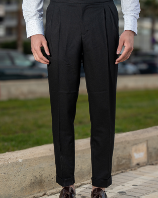 Παντελόνι Vittorio Mezzano μαύρο