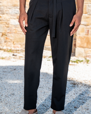 Παντελόνι Vittorio Boretto μαύρη