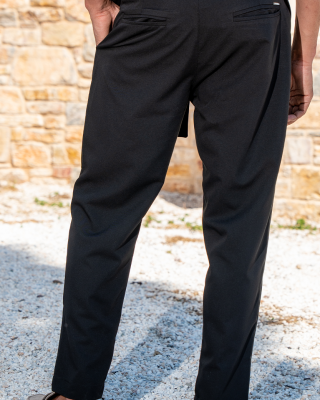 Παντελόνι Vittorio Boretto μαύρη