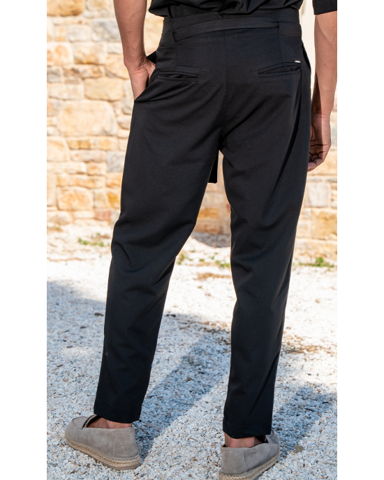 Παντελόνι Vittorio Boretto μαύρη CASUAL