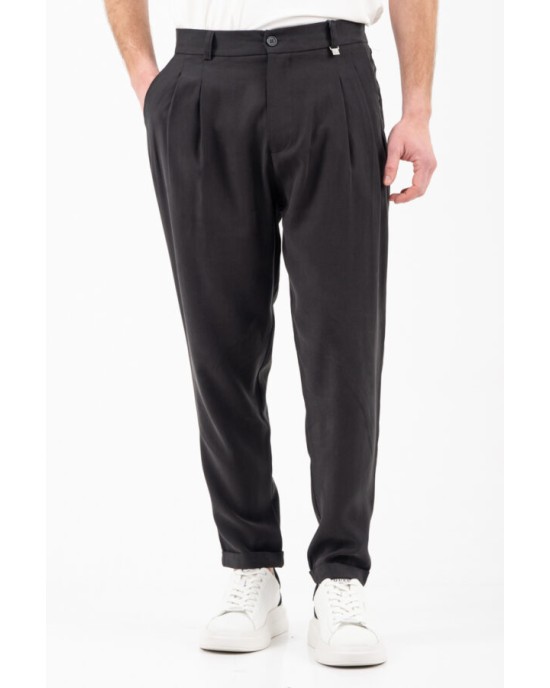 Παντελόνι Vittorio Grosseto μαύρο CASUAL