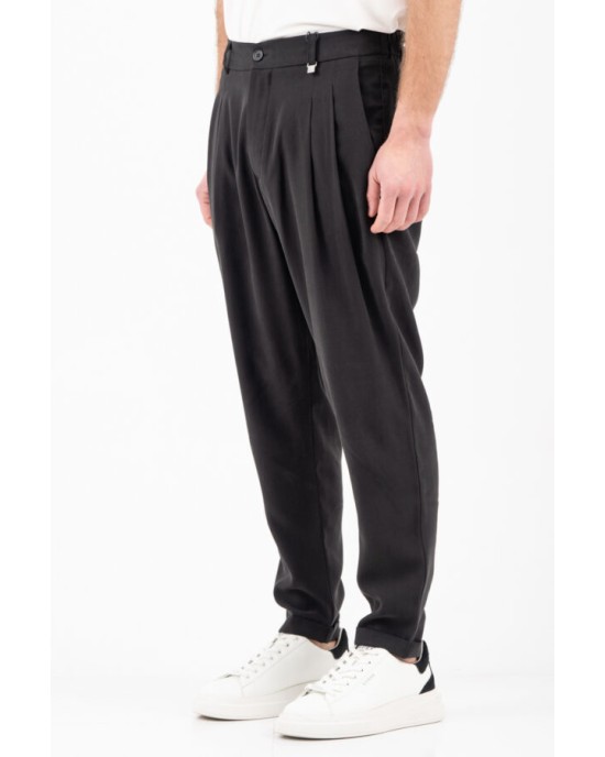 Παντελόνι Vittorio Grosseto μαύρο CASUAL