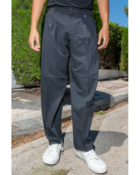 Παντελόνι Vittorio Lusso μαύρο CASUAL