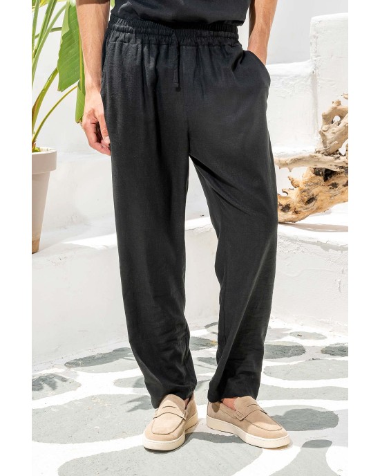 Παντελόνι Vittorio Bali μαύρο CASUAL