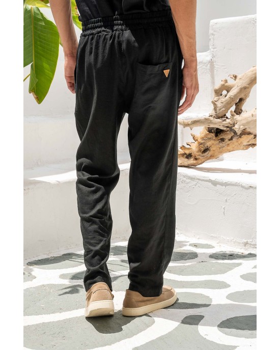 Παντελόνι Vittorio Bali μαύρο CASUAL