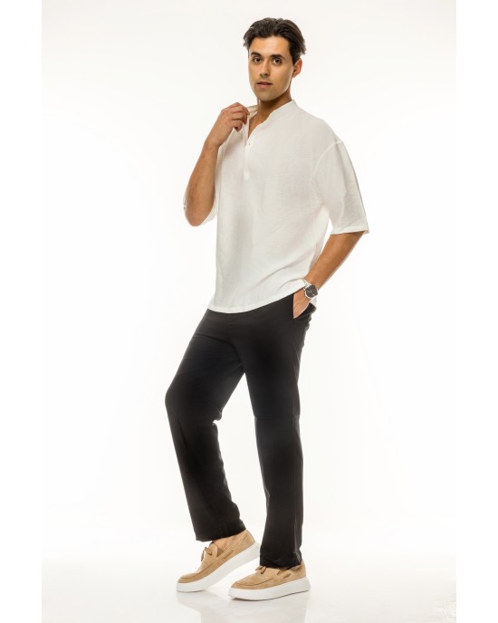 Παντελόνι Vittorio Piro μαύρο CASUAL