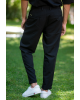 Παντελόνι Vittorio Alberto μαύρο CASUAL