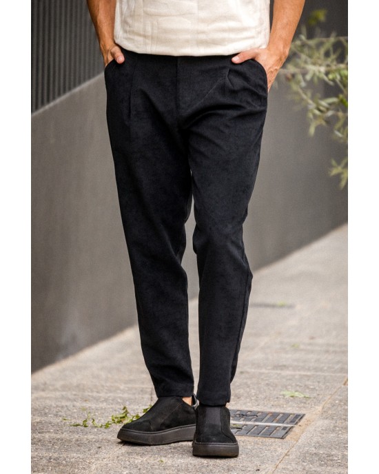 Παντελόνι Vittorio Arezzio μαύρο CASUAL