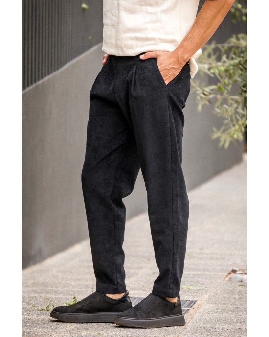Παντελόνι Vittorio Arezzio μαύρο CASUAL