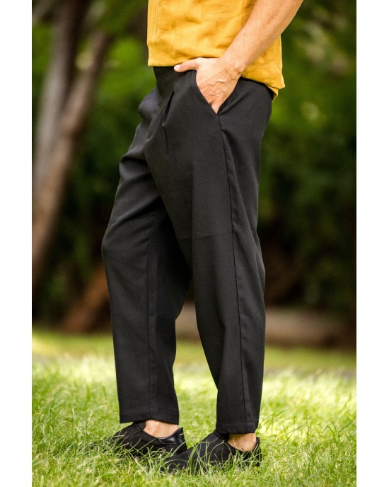 Παντελόνι Vittorio Barezzi μαύρο CASUAL Παντελόνι Vittorio Barezzi μαύρο CASUAL