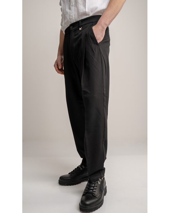 Παντελόνι Vittorio Bomerano μαύρο CASUAL