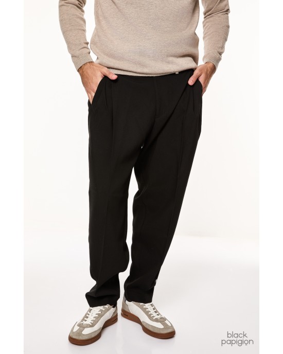 Παντελόνι Vittorio Bomerano μαύρο CASUAL