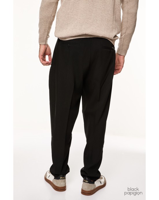 Παντελόνι Vittorio Bomerano μαύρο CASUAL