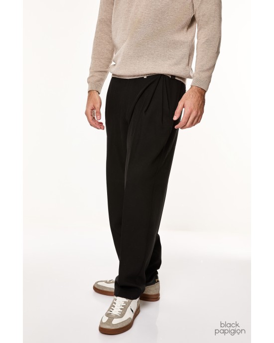 Παντελόνι Vittorio Bomerano μαύρο CASUAL