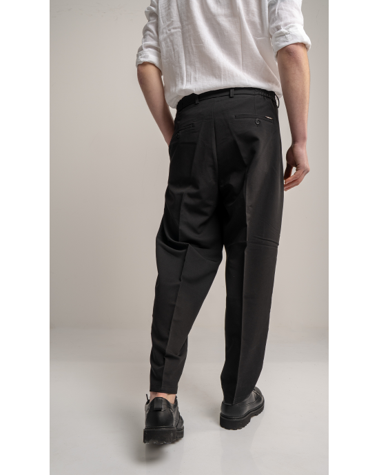 Παντελόνι Vittorio Bomerano μαύρο CASUAL