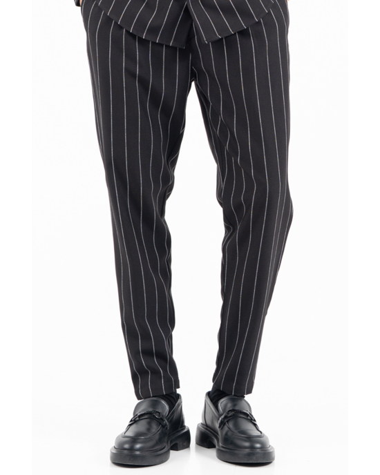 Παντελόνι Vittorio Palermo μαύρο CASUAL