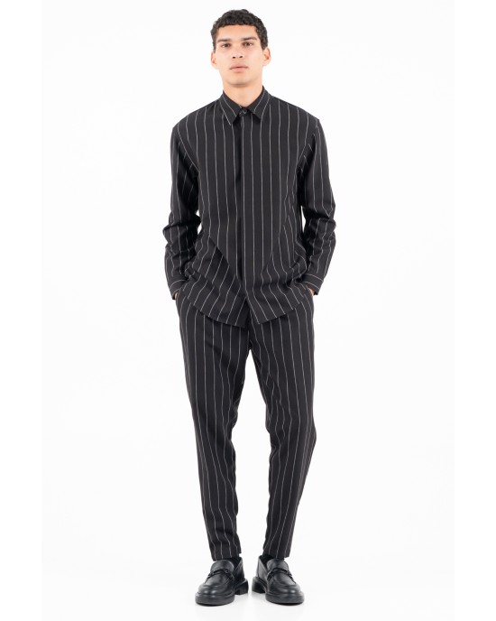 Παντελόνι Vittorio Palermo μαύρο CASUAL