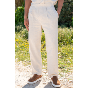 Παντελόνι Diverse έκρου με ασπρη ρίγα