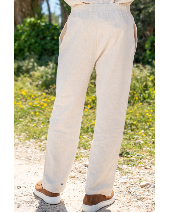 Παντελόνι Diverse έκρου με ασπρη ρίγα CASUAL