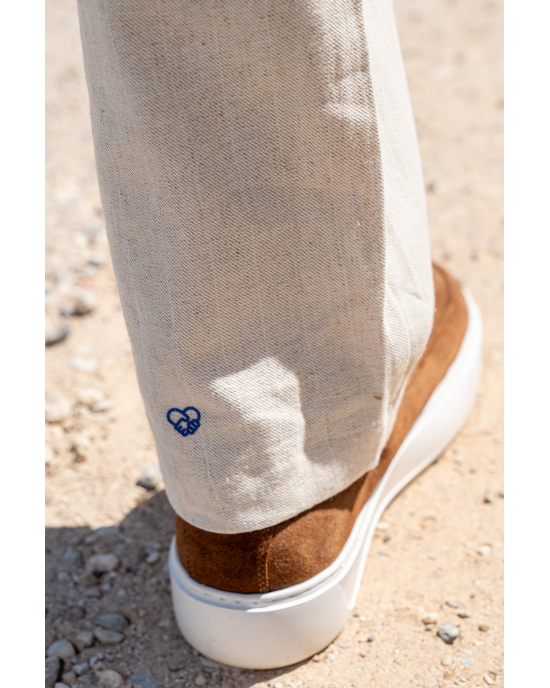 Παντελόνι Diverse έκρου με ασπρη ρίγα CASUAL