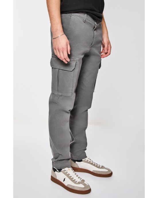 Παντελόνι cargo Over/D γκρι CASUAL
