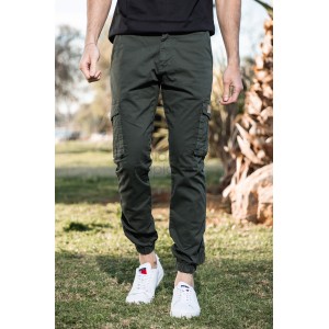 Παντελόνι cargo χακί Παντελόνι cargo χακί