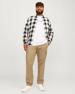 Παντελόνι Cargo Jack N Jones Plus Size χακί
