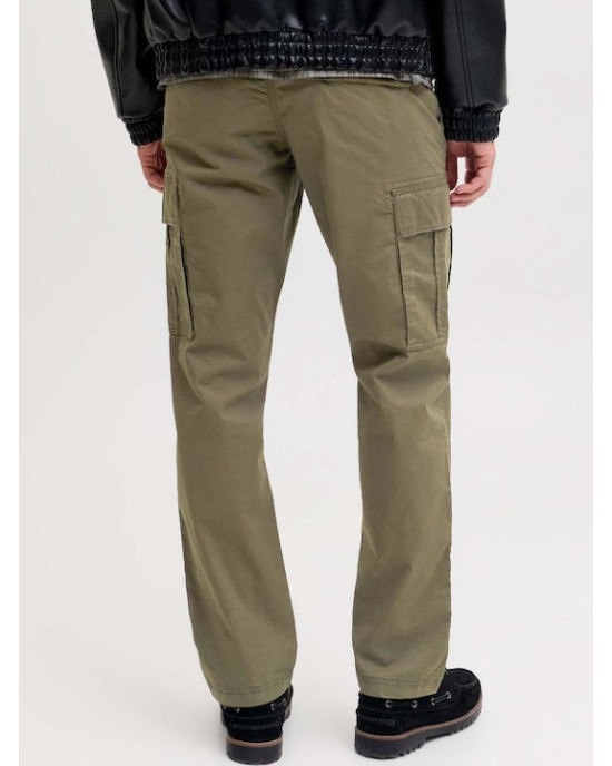 Παντελόνι Jack N Jones χακί CASUAL