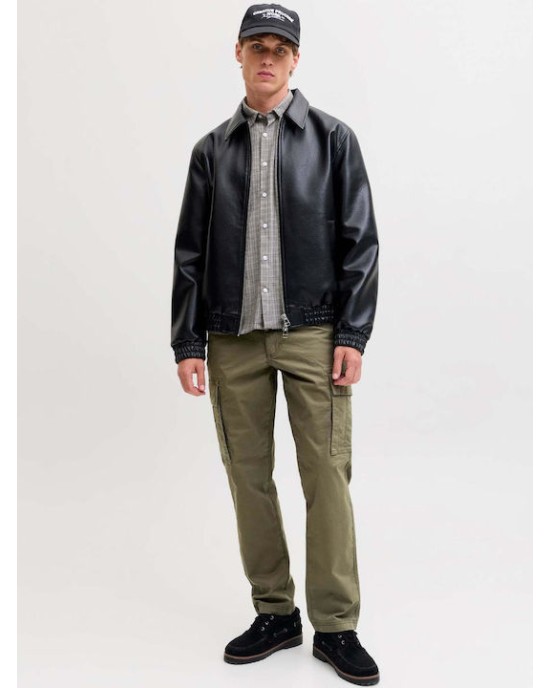 Παντελόνι Jack N Jones χακί CASUAL