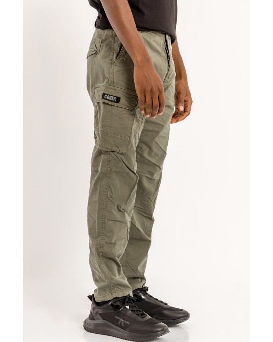 Παντελόνι cargo Cover χακί CASUAL